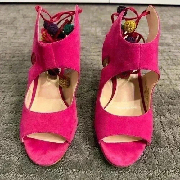 Nine West  - Maya Pink Suede Sandal - 6.5 - Picture 5 of 7